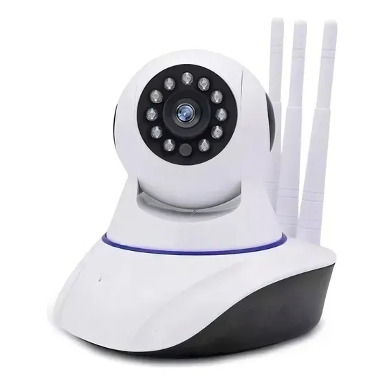 Camera Ip Wifi 3 Antenas App Yoosee Onvif Full Hd P2p 360º Cor Branco