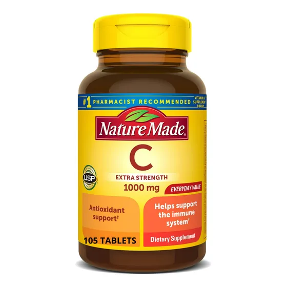 Nature Made Vitamina C 1000 Mg Extra Fuerte 105 Tabletas Sin Sabor