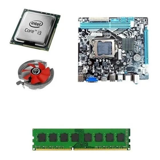 Kit Pl H61 + Proc I3 3220 + 8 Gb Ddr3 + Cooler+ Ssd 240