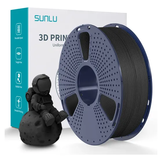Filamento Pla Matte Sunlu Impresora 3d De 1,75 Mm Color Matte Black