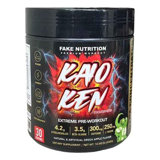 Kaio Ken Extreme Pre Workout By Fake Nutrition 300g Manzana Verde