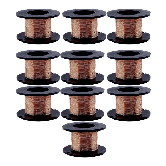 10 Rollos De Alambre Magneto Cobre Esmaltado 110m 38awg