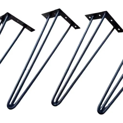 Patas Hairpin Leg Mesa Ratona 40cm Hierro Reforzada Mueble