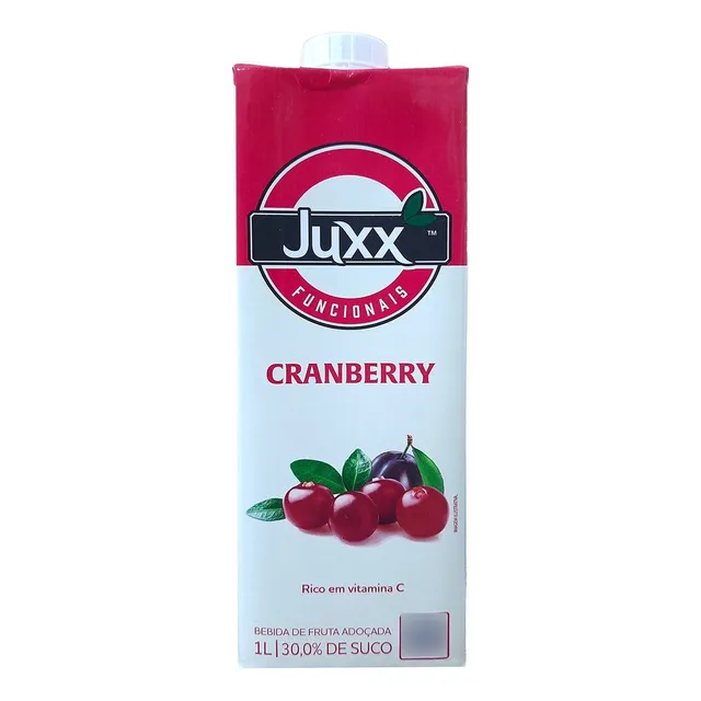 Suco Funcional Juxx Cranberry 1l Caixa Sem Glúten