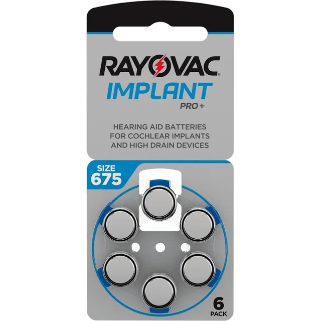 30 X Pilas Audifono Rayovac 675 Implant Pro+ Coclear 