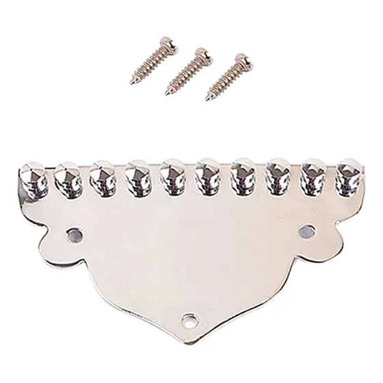 // Tailpiece Banhado A Cromo Bandolim 10 Peças De Corda Com