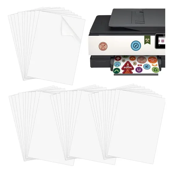 40 Hojas De Etiquetas De Papel Autoadhesivas A4, Pegatinas D