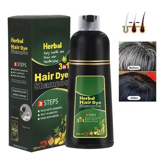 Champú De Color Instantáneo Para Teñir El Cabello De 500 Ml