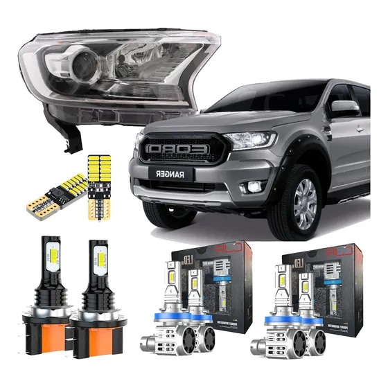 Kit Completo Cree Led Lamparas Ford Ranger Con Lupa Canbus
