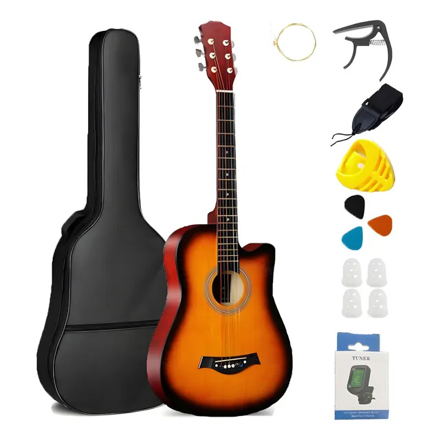 Guitarra Acústica Clásica 6 Colores Para Principiantes
