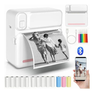 Mini Impresora Térmica Portátil Con Bluetooth Recargable Usb Mini Impresora Térmica Portátil Con Bluetooth Recargable Usb