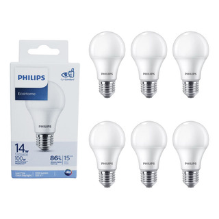 Foco Led Philips Ledbulb 14w E27 6500k Paquete 6 Pz Foco Led Philips Ledbulb 14w E27 6500k Paquete 6 Pz