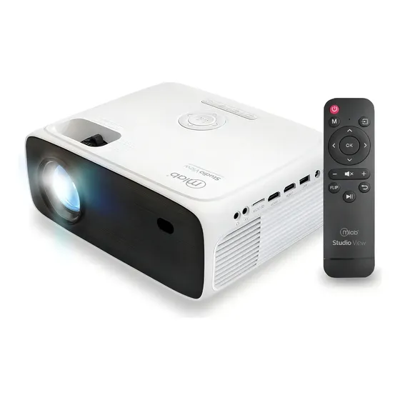 Proyector Studio View Led/lcd 450 Ansi Lumen Fhd 1080p Mlab Color Blanco