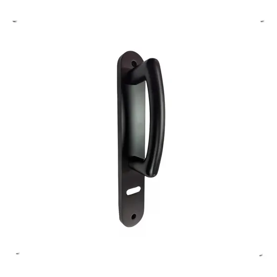 Manijon Puerta Principal 250x45 Delta Aluminio Inox Negro