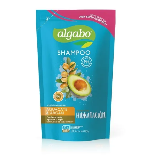 Caja X12 Repuesto Shampoo Palta Y Argan 300ml Algabo