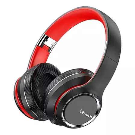 Fone De Ouvido Gamer Sem Fio Lenovo Hd200 Headphone Preto Cor Preto/vermelho