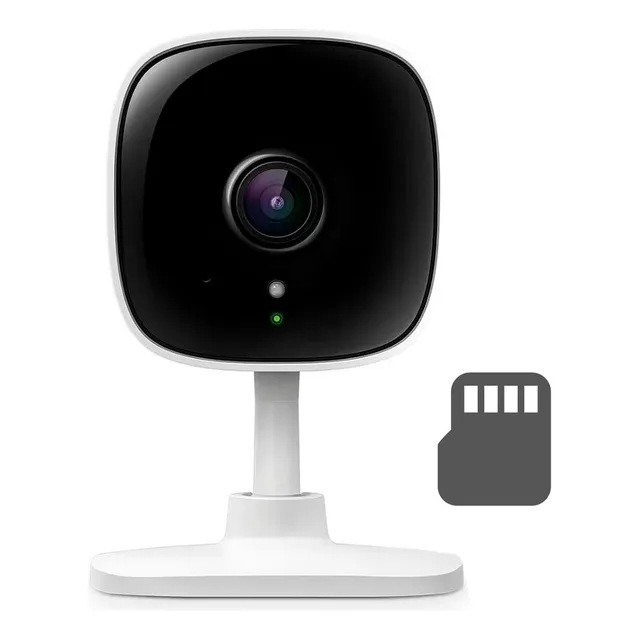 TP-Link Tapo C100 64GB Cámara de Seguridad WIFI 2MP FullHD Para Interiores Con Microsd 64gb, Color Blanco