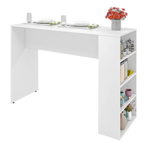 Balcão Americano Ilha Cozinha Gourmet C Prateleiras Netmobil