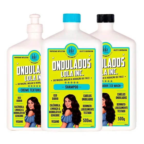 Kit Lola Cosmectic Ondulados  Sh E Creme  E Condicionador