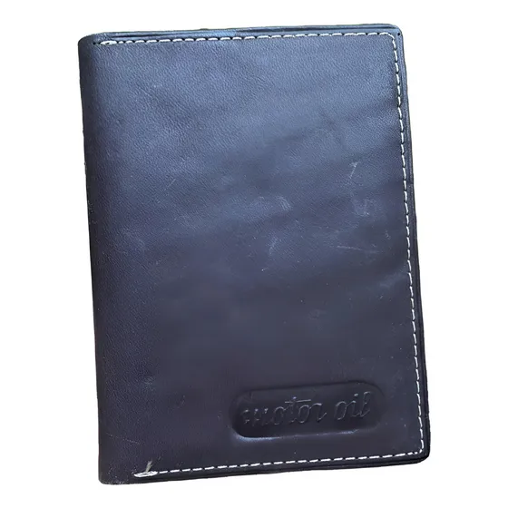 Billetera De Hombre De Cuero Color Habano (pldtop) Motor Oil
