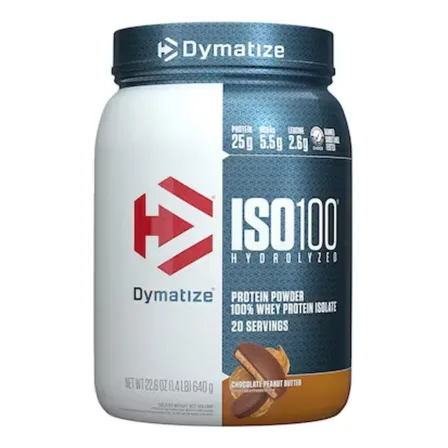 Proteina Iso 100 Dymatize Hidrolizada 640g Sabor Chocolate Peanut Butter