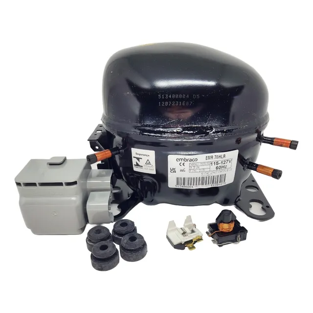 Compressor Embraco 1/5 R134 Coquinho Emr70hlr 127v