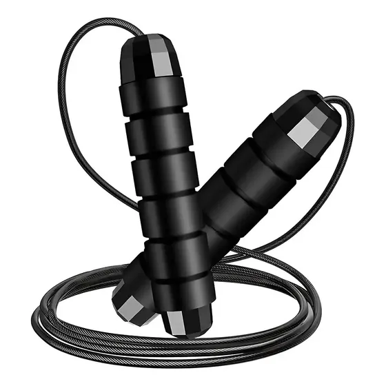 Corda De Pular 3m Com Manoplas Antiderrapantes 1pcs Black 300cm