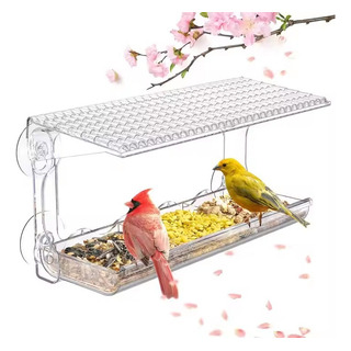 Comedero Para Pájaros Silvestres Al Aire Libre, Con Ventosa, Comedero Para Pájaros Silvestres Al Aire Libre, Con Ventosa,