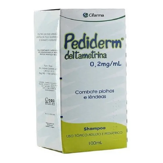 Pediderm Deltametrina Piolho Lendeas Escabin Shampoo 100ml