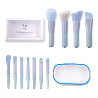 Juego De 11 Brochas De Maquillaje De Viaje, Mini Juego De Br Juego De 11 Brochas De Maquillaje De Viaje, Mini Juego De Br
