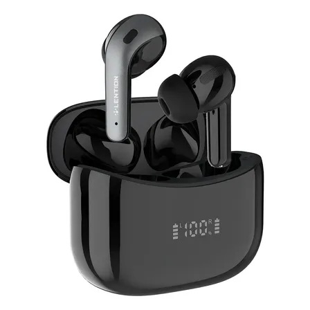 Fone De Ouvido Tws Bluetooth 6.0 Intra-auricular Isolamento Superior 48h Bateria Som 3d Baixa Latência Graves Potentes Com Microfone Display Led Preto