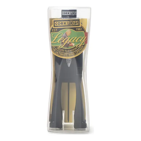 Cork Pops Abrebotellas De Vino Legado Negro Mate Con Cortado