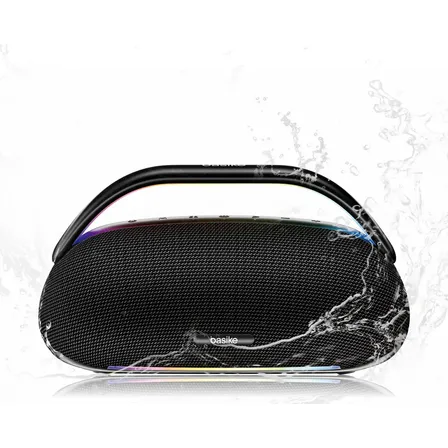 Basike Caixa De Som Bluetooth 200W, Boombox TWS, Prova D'água IPX5, Caixa Som Portátil, Super Potente Festa, Com RGB Luzes LED Bombox Caixa De Som Caixa Som Caixa Bluetooth Caixa Bluetooth Portati