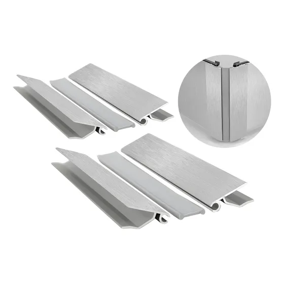 Esquinero Perfil 180° Zócalo Pvc 100mm Unión X 8 Unidades