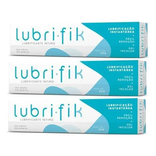 Kit Lubrifik Gel Lubrificante Íntimo Cimed 50g - 3 Unidades