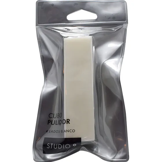 Cubo Pulidor Para Uñas Blanco Studio 9