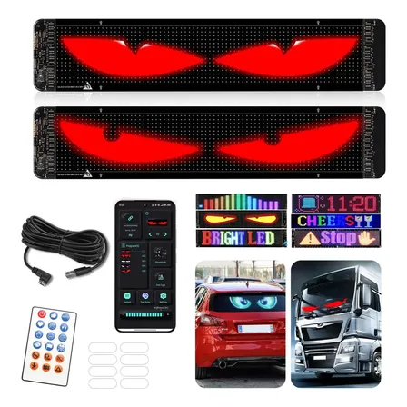 Kit 2 Letreiro De Led Painel Led Flexível 35*10cm P/ Carro