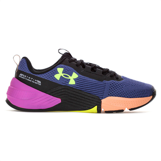 Tênis Under Armour Tribase Reps 2 Azul Preto Roxo Masculino Tênis Under Armour Tribase Reps 2 Azul Preto Roxo Masculino