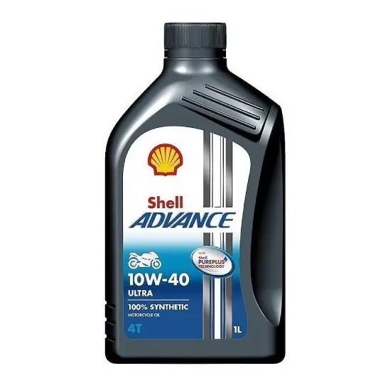 Aceite para motor Shell sintético 10W-40 para moto/cuatriciclo x 1L