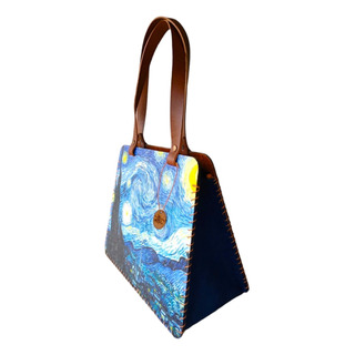 Bolso Artesanal De Madera De La Noche Estrellada Bolso Artesanal De Madera De La Noche Estrellada