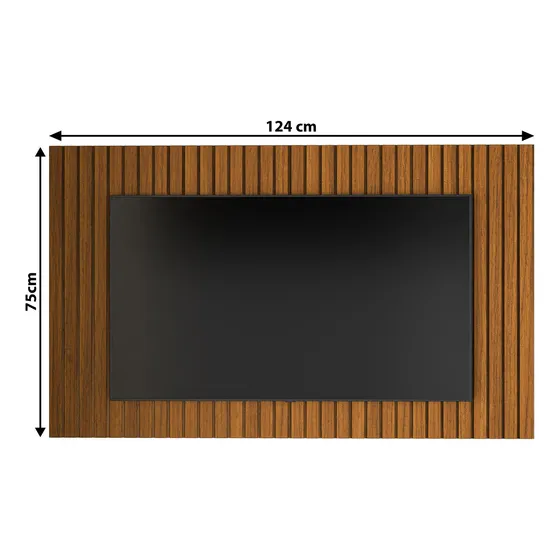 Painel Ripado Mdf Para Tv Até 40 42 43 Polegadas Decoração Sala Quarto