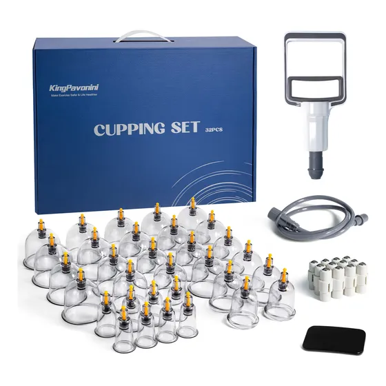 Set De Terapia Con Ventosas Kingpavonini, 32 Tazas, Para Ali