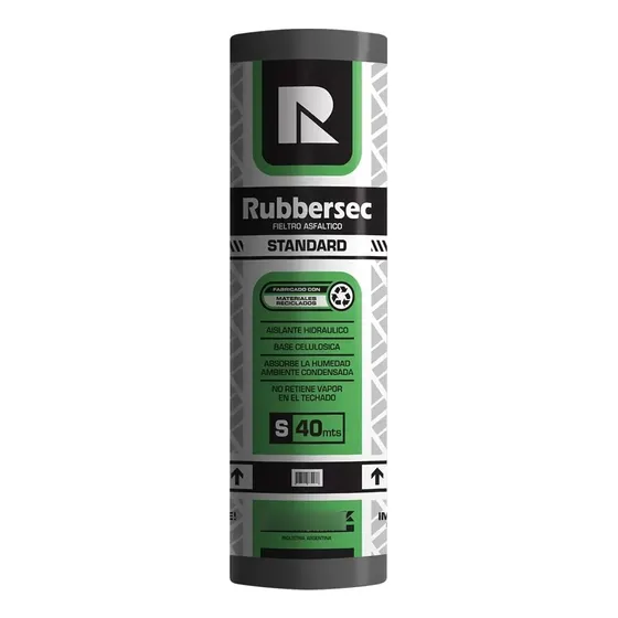 Ruber Sec Fieltro Asfáltico Reforzado Estándar 1 X 40 Metros