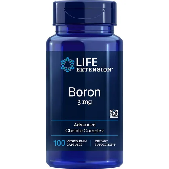 Suplemento Life Extension Boro 3 Mg Con Riboflavina 100 Cáps