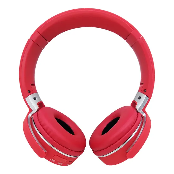 Fone De Ouvido Sem Fio Headphone Bluetooth Wireless Stereo Cor Vermelho
