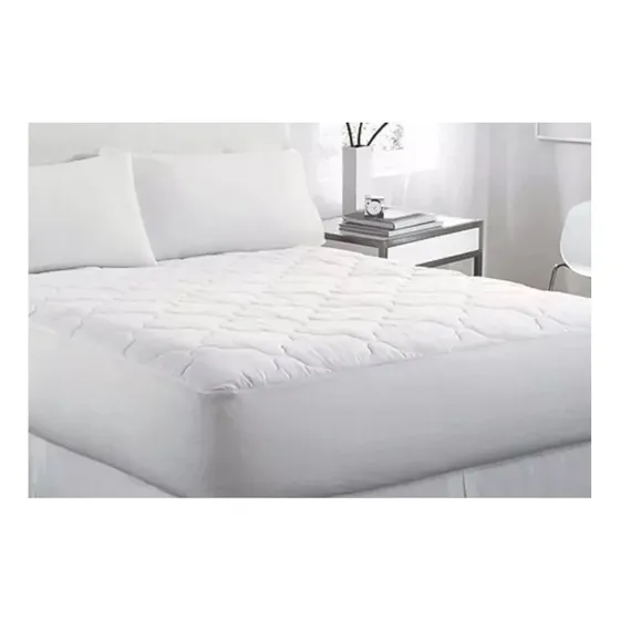 Cubre Colchon Protector Fiberball Ajustable Acolchado 90x190 Color Blanco Diseño De La Tela Liso Tamaño Del Colchón 1 Plaza
