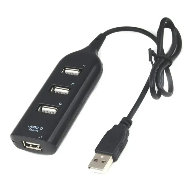 Hub Usb 2.0 De 4 Puertos Tipo Zapatilla Con Cable De 1 Metro