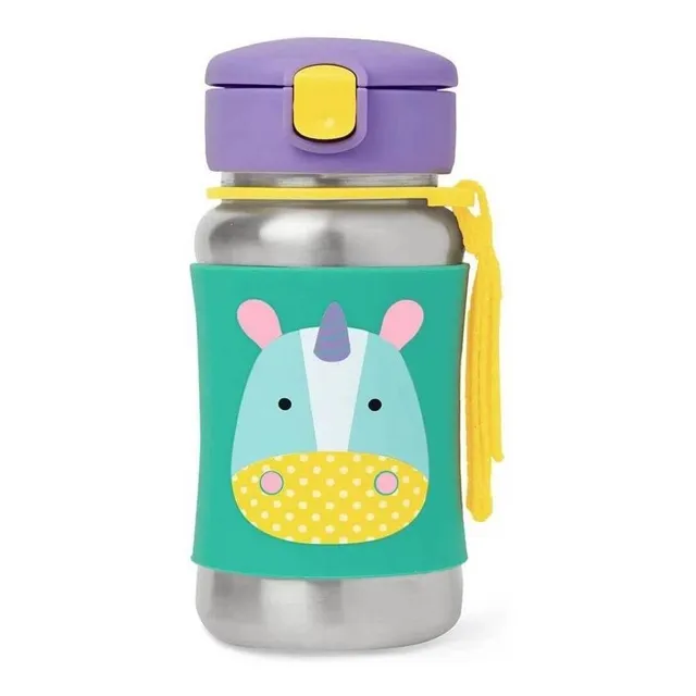 Garrafinha Térmica Com Canudo Silicone Skip Hop Zoo