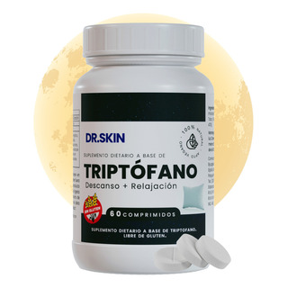 Triptófano Natural Puro Dr Skin Serotonina 60 Comprimidos Sin Sabor Mejorá Tu Sueño Y Calmá La Ansiedad Triptófano Natural Puro Dr Skin Serotonina 60 Comprimidos Sin Sabor Mejorá Tu Sueño Y Calmá La Ansiedad