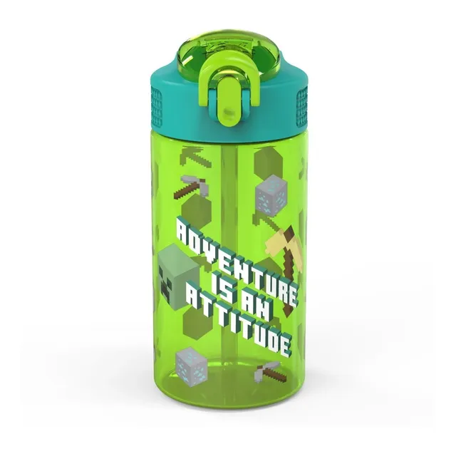 Termo Kids Zak Park Minecraft Plastico Pitillo Niños 16oz